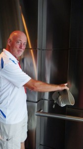 Bill standing by the expansion gap.