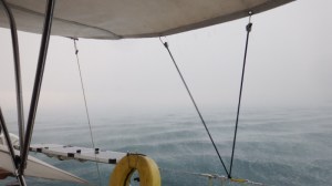 The rain lashed down