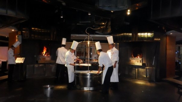 The chefs in the entrance