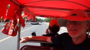 Riding on a pedi-bike