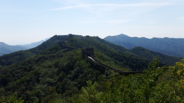 Our first sight of the Great Wall