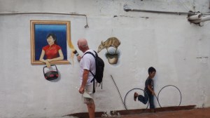 Bill helping out with the painting