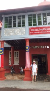 Bill in front of the entrance to the Stadhuys museum