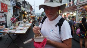 Bill enjoying some noodles