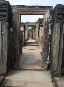 Pillars receeding into the distance