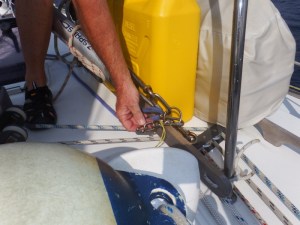 The point of impact turned out to be the wooden slat holding the diesel cans