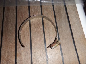 Broken jubilee clip.