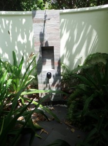 The finished outside shower