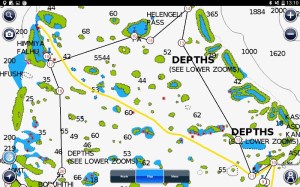 Our route across the atoll