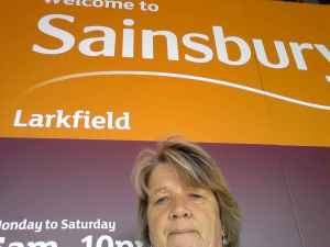 my selfie outside Sainsburys