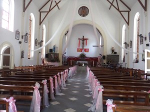 Inside the church