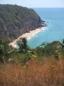 The beach on the outside of the rim