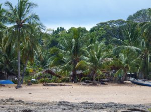 The beach and village next to the lodge