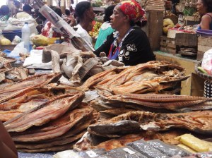 Dried fish stall