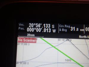 Seconds after crossing the meridian