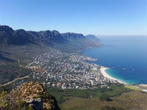 A view down the beach side of the 12 Apostles 
