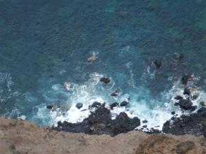 The bottom of the cliffs below